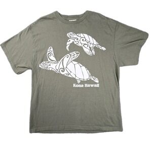 Vintage Local Honu Kona‎ Hawaii Sea Turtle T-Shirt Large Tribal Graphic
